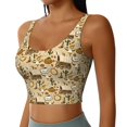 thumbnail image 2 of Fotbe Wild West Cowboy Pattern Womens' Sports Bra Longline Wirefree Padded with Medium Support Sports Moisture-Wicking Workou Vest,Tank Top-X-Large, 2 of 7