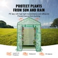 thumbnail image 2 of Walk In Greenhouse With 4 Shelves Heavy Duty Steel Frame UV Protection Waterproof PE Cover Roll Up Zipper Door For Indoor Outdoor Plant Growing And Storage, 2 of 6