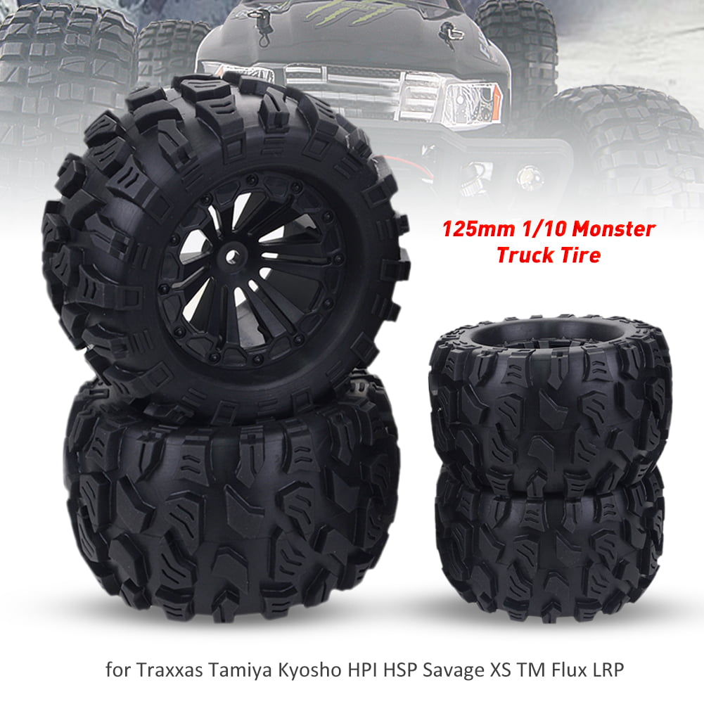 4PCS ZD Racing RC Tires /& Wheels for HPI HSP Savage XS Flux 1//10 Off Road Truck
