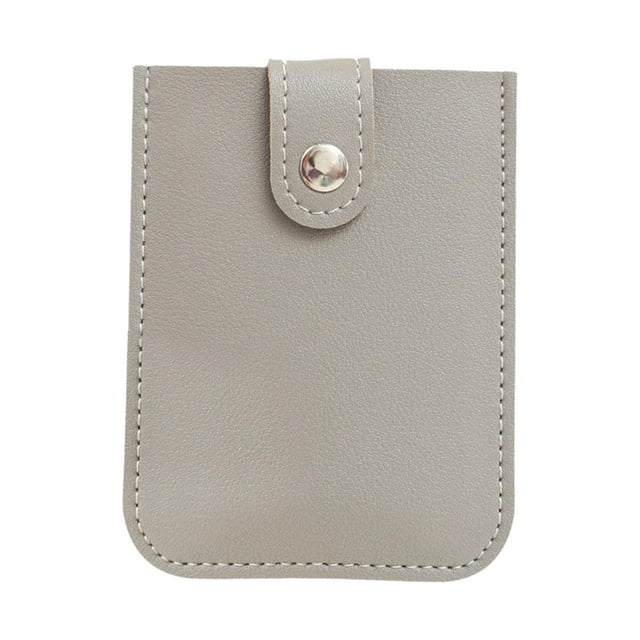 Credit Card Holder Gift for Women Men Fashion Compact Portable Wallet Simple Gray