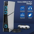thumbnail image 2 of AARONMEI PlayStation 5 Slim Console Host Cooling Fan Cooler External Accessories Blue LED, 2 of 7