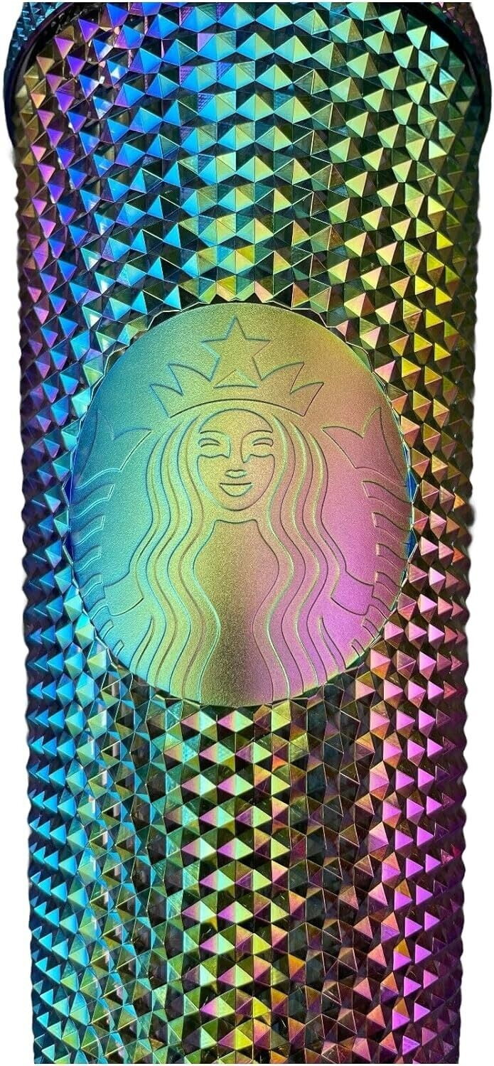Starbucks NEW Fall 2023 Black Bling Oil Slick Studded 24oz Venti Tumbler Cup  - Walmart.com