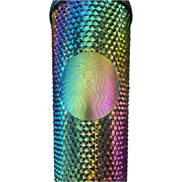 New Starbucks 2023 Purple Oil Slick 24oz/710ml Studded Cup Tumbler IN Hand