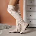 thumbnail image 2 of YLYL Women's Over the Knee Boots Thigh High Low Block Heel Pointed Toe Long Stretch Boots, 2 of 8