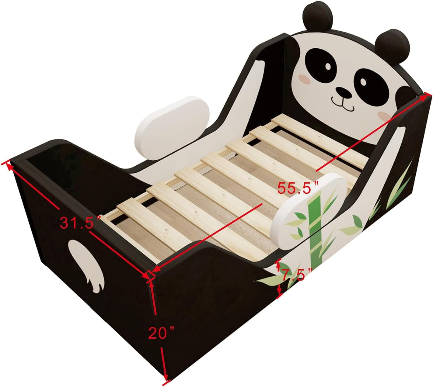 Toddler Beds, Child Bed for Kids with Extra Safty Broad, Standard Crib Size Animal Toddler Bed, Certified Fabric Toddler Beds,Toddler Floor Beds