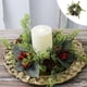 thumbnail image 4 of Ganfancp Aguja Candelabro Guirnalda para Navidad Decoración de Mesa Hojas Artificiales Vela Anillo Candelabro Guirnalda Decoración Del Hogar Ofertas Del Día 1X Corona, 4 of 6