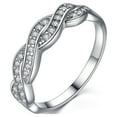 thumbnail image 4 of MABELLA 1.28 Carat TCW Round Cut CZ 925 Sterling Silver Wedding Rings Bridal Set Size 7, 4 of 10