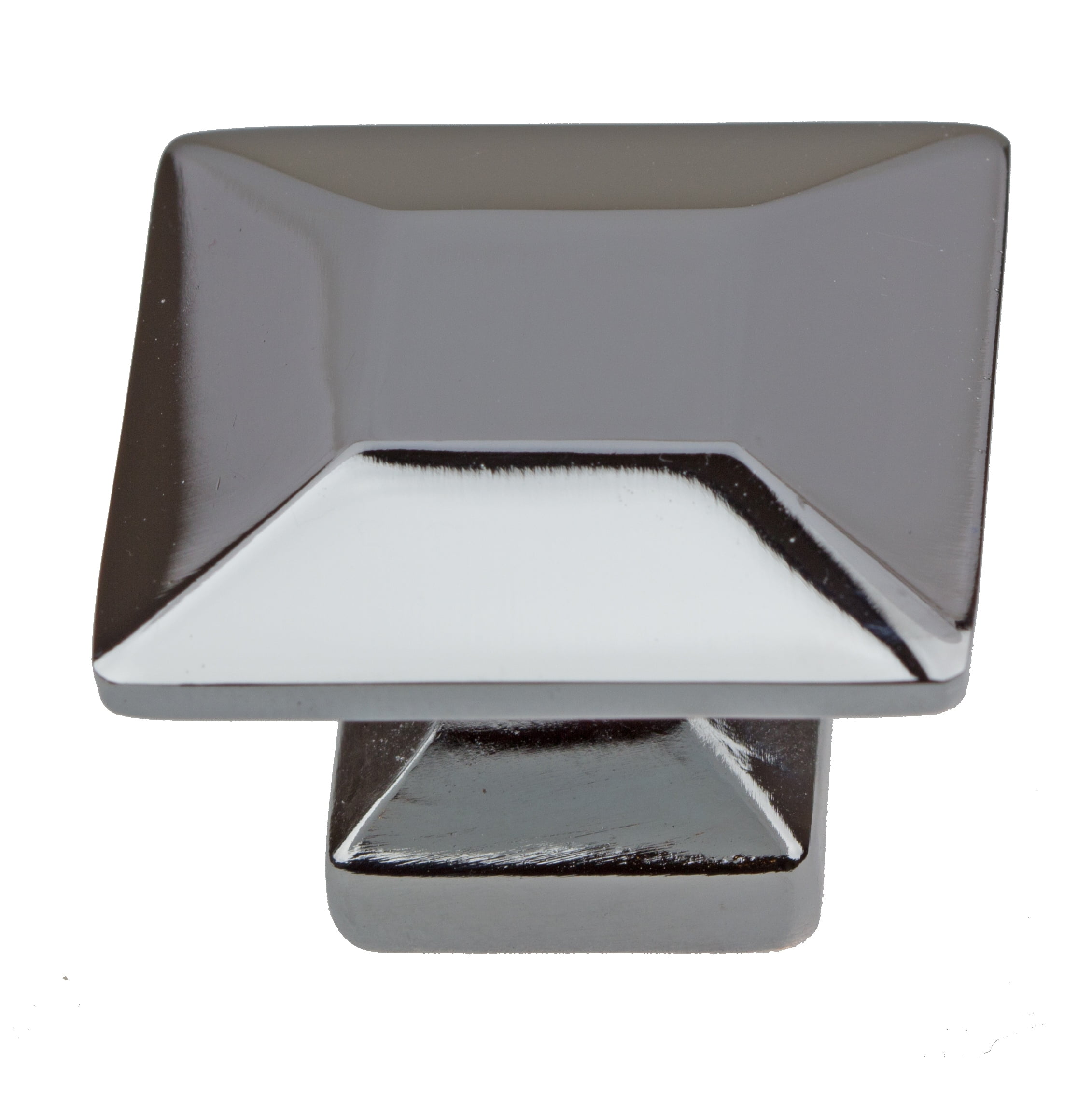 Polished Chrome Square Cabinet Knob with Mounting Hardware