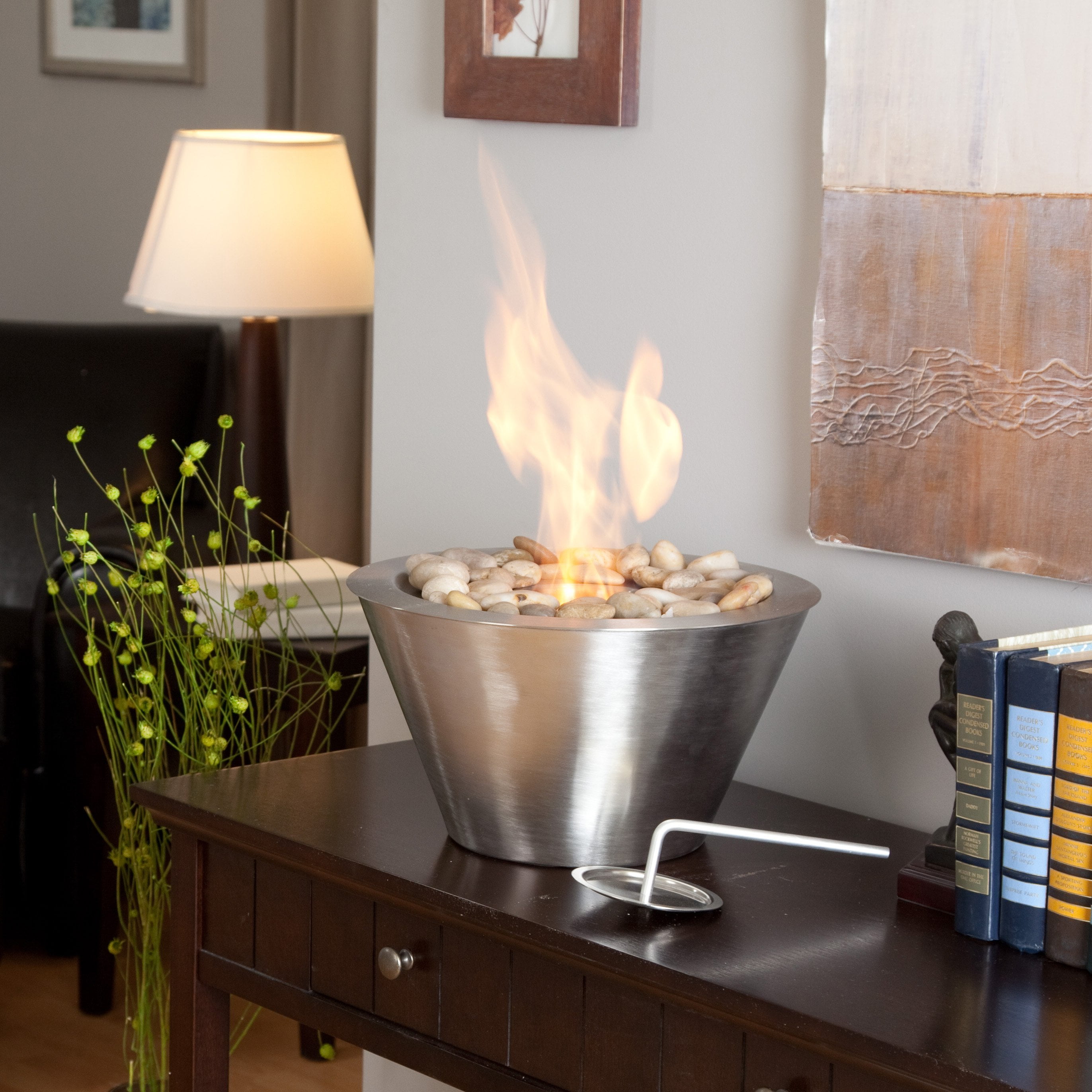 Anywhere Fireplace Oasis Table Top Indoor / Outdoor Fireplace - Walmart.com