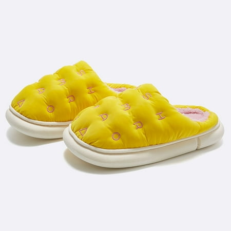 

New Alphabet Personality Down Fabric Anti skid Cotton Slippers Indoor and Outdoor