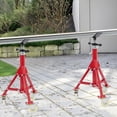 thumbnail image 2 of BeesClover Support de Vérin à Tête en V avec Roulettes, Hauteur Réglable de 28 à 52 Pouces, Capacité de 1/8 Pouces-12 Pouces, Capacité de Charge de 2500 lb, Corps en Acier au Carbone Robuste, Supports de Vérin en Acier avec Pattes Pliantes Portatives, 2 of 9