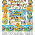 thumbnail image 3 of Decoración de fiesta de cumpleaños de Pokémon, vajilla desechable con temática de Pikachu, juego de globos de papel de aluminio, suministros para fiestas de niños, 3 of 5