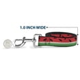 thumbnail image 5 of Buckle-Down Pet Leash, Dog Leash, Watermelon Stripe Red Green Black, 6 Feet Long 1.0 Inch Wide, 5 of 6
