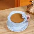 thumbnail image 4 of Floral Ceramic Tea Cups and Saucers, 4 of 7