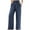Dark Blue, variant on EQWLJWE Womens Wide Leg High Waist Pants Slant Pocket Straight Soft Denim Jeans Summer Lightweight Pants Black L