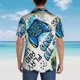thumbnail image 4 of Balery Game All Day Camisas hawaianas de manga corta para hombre, camisas playeras de corte holgado, camisas de vacaciones con botones,Medium, 4 of 7