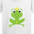 thumbnail image 4 of Inktastic Cute Frog, Green Frog, Crown, Frog Prince Youth T-Shirt, 4 of 5
