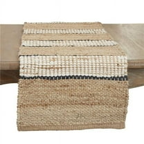 16 x 72 in. Earthy Jute Stripe Table Runner, Natural