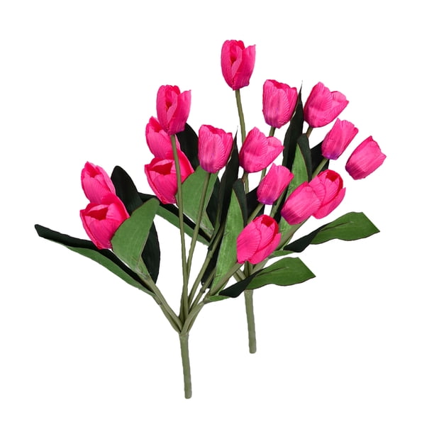 Billuyoard 2 uds flores artificiales tulipanes falsos decoración boda hogar Rosa
