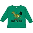 thumbnail image 3 of Inktastic 4th Birthday Party Dinosaur 4 Year Old Boys Long Sleeve Toddler T-Shirt, 3 of 5