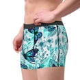 thumbnail image 3 of Kdxio Men's Boxer Briefs with Blue Floral with Butterflies Print - Comfortable and Breathable Underwear for Everyday Wear, 3 of 7