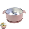 thumbnail image 4 of Shoreew Stainless Steel Baby Bowls with Suction Double Ear Design Feeding Bowl Heat Resistant Drop-Proof Toddler Feeding Dishes for Fruits Snacks, 4 of 7
