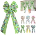 thumbnail image 4 of JHEHF Happy Easter Large Wreath Bows 24.8*11 Inch Easter Egg Wired Ribbon Bow Ornament for Wreath Kitchen Cabinet Door Wall Indoor Outdoor Decoration, 4 of 7