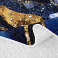 thumbnail image 5 of Erosebridal Black Gold Blue Bed Spread Queen, Modern Marble Queen Coverlet Set, 3pcs 1 Quilt and 2 Pillowcases, 5 of 7