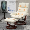 thumbnail image 4 of HOMCOM PU Leather Massage Recliner with Ottoman and Remote, Cream White, 4 of 10