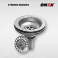 thumbnail image 2 of ONEX® Undermount Double Bowl 32"X18"-8"d Stainless Steel Square Kitchen Sink OU3218-SQR, 2 of 7