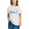 thumbnail image 2 of JoyHoop Valentine Shirts for Girls: Cute Love Graphic Tee Short Sleeve Heart Tops, 2 of 4