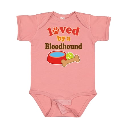 

Inktastic Bloodhound Loved by a (Dog Breed) Boys or Girls Baby Bodysuit