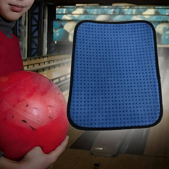 BESTSKY Bowling Ball Cleaning Towel Bowling Accessories with Easy Grip Bowling Towel Blue 20cmx25cm