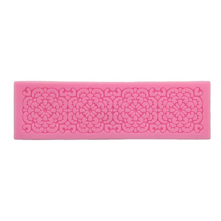 

Cake Lace Molds - silicone Lace Mold for Cakes Decorating - Flower Lace Molds Fondant Cake Impression Silicone Mats Baking Lace Molds for Cake Sugar Fondant Embossed Craft Tools (Pink)