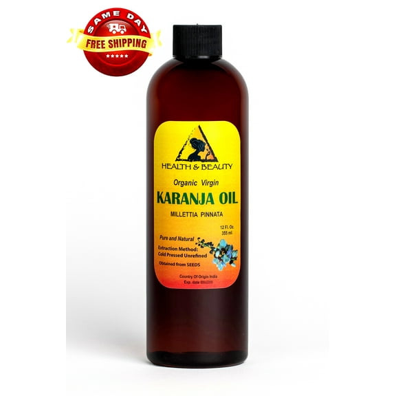 KARANJA / PONGAMIA OIL ORGANIC UNREFINED VIRGIN COLD PRESSED RAW PURE 24 OZ