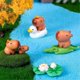 thumbnail image 2 of Mini Resin Capybaras Ornaments Tiny Animal Figurine Miniature Capybaras Figurine Birthday Cake Toppe, 2 of 5