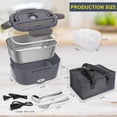 thumbnail image 3 of Carsolt Electric Lunch Box Food Heater for Adults 80W Portable Food Warmer for Car/Home 1.5L Heated Lunch Box for Adults, 12V/24V/110V Loncheras para Hombres de Trabajo lonchera eléctrica portátil, 3 of 6