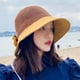 thumbnail image 5 of Sombrero de pescador hueco transpirable con lazo para mujer, gorra de sol para viajes, 5 of 5