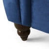 thumbnail image 6 of GDF Studio Harrisville Modern Glam Tufted Velvet Tete a Tete Chaise Lounge with Accent Throw Pillow, Navy Blue and Dark Brown, 6 of 8