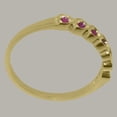 thumbnail image 4 of LBG British Made 10k Yellow Gold Real Genuine Ruby Womens Eternity Ring - 33 size options - Size 5.75, 4 of 9
