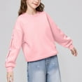 thumbnail image 4 of KyCheLot Girls Casual Sweatshirt Long Sleeve with Bow Pullover Solid Color Loose Dailywear Sweatshirts Spring 4-14 Years, 4 of 6