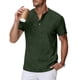 thumbnail image 1 of Playeras Elvqul Caballero Manga Corta sin Estampado Playa Verde del Ejército Cuello Redondo Abotonada, 1 of 9