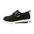 thumbnail image 2 of Willtoo Orthopedic Walking Shoes for Women Comfortable Round-Toe Wedge Heels with Metal Buckle Non-Slip Arch Support Slip on Shoes Orthopedic Breathable Walking Sneaker, 2 of 5