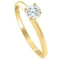 thumbnail image 3 of Pompeii 14k Yellow Gold 5/8 ct Round Solitaire Diamond Engagement Ring (G/H,I1), 3 of 3