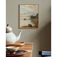 thumbnail image 3 of Drsoum Vintage Coastal Landscape Wall Art Rustic Retro Framed Ocean Scenery Prints Farmhouse Classic Decorations for Home Office Bedroom 8x10in Natural Framed, 3 of 6