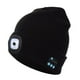 thumbnail image 1 of Gorro Bluetooth cálido con auriculares estéreo y luz LED para acampar y hacer senderismo Negro, 1 of 6