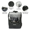thumbnail image 6 of Airline Approved Dog and Cat Backpack Carrier for Small Dogs - Water, Stain Proof Dog Hiking Backpack with Mesh Cover, Waist Belt - BLACK-GRAY, 6 of 7