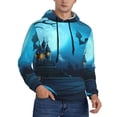thumbnail image 2 of Pofeuu Happy Halloween-1 Print Mens Casual Hooded Collar Drawstring Hoodies Pullover Sweatshirts Casual Long Sleeve Shirts-Large, 2 of 7