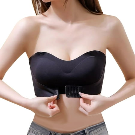 

Women s Bra Solid Color Without Steel Ring Wrap Chest One Piece Seamless Underwear Ladies Soft Gathered Bra