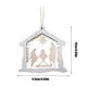 thumbnail image 3 of Adornos Navideños para Interiores: Belén de Madera de Tres Niveles En Tonos Plateados y Blancos., 3 of 7